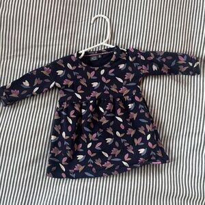Babyface leaf print stretch cotton dress